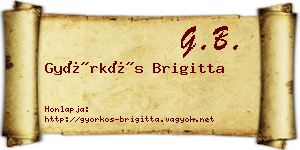 Györkös Brigitta névjegykártya